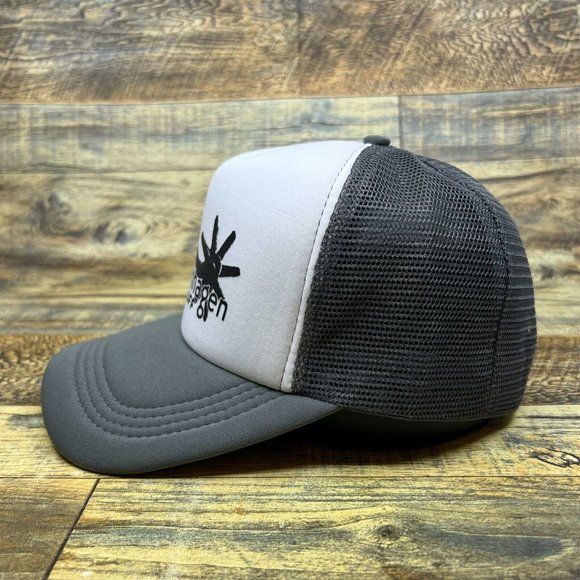 Copenhagen Snuff Vintage Logo Mens Trucker Hat Grey Snapback Chewing Tobacco Cap - Picture 4 of 8